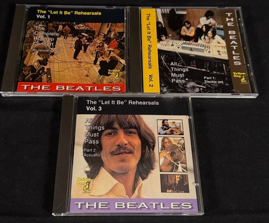 The Beatles - "Let It Be" Rehearsals Yellow Dog CD Collection (3 Volumes): Collection of three highly regarded Yellow Dog Records releases documenting the Beatles' January 1969 Get Back / Let It Be sessions.