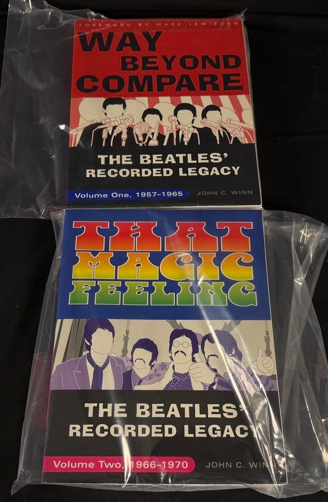 John C. Winn Beatles Reference Books (2 Volumes): Way Beyond Compare & That Magic Feeling: Highly regarded two-volume reference set by Beatles historian John C. Winn, documenting the complete recorded legacy of The Beatles from their earliest recordings through the band's breakup.