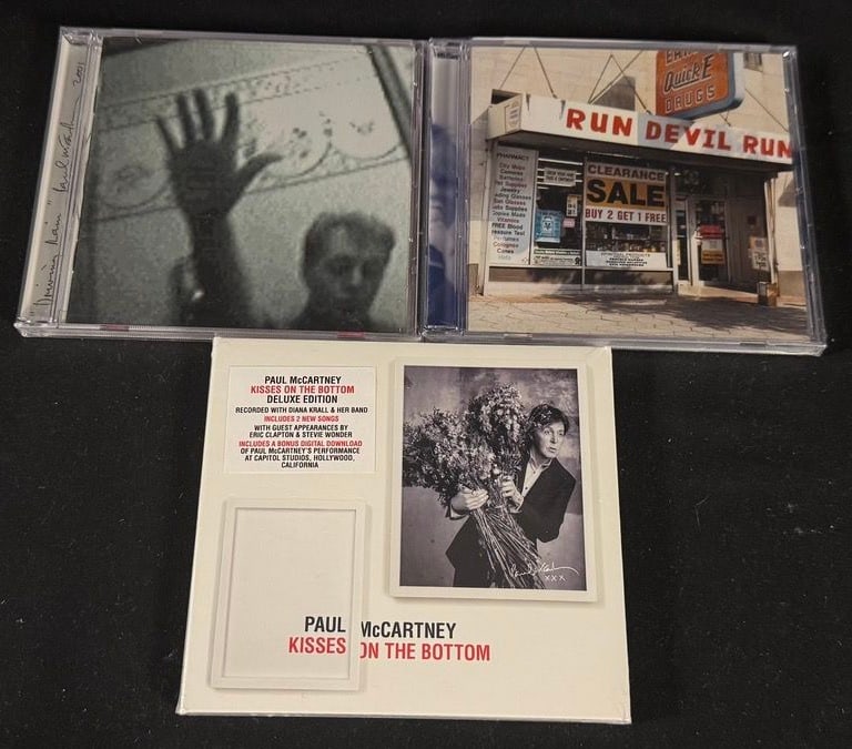 Paul McCartney Solo CD Collection (3 Items): A nice cross-section of McCartney's later solo catalog spanning rock, standards, and studio recordings. Ideal for Paul McCartney collectors.