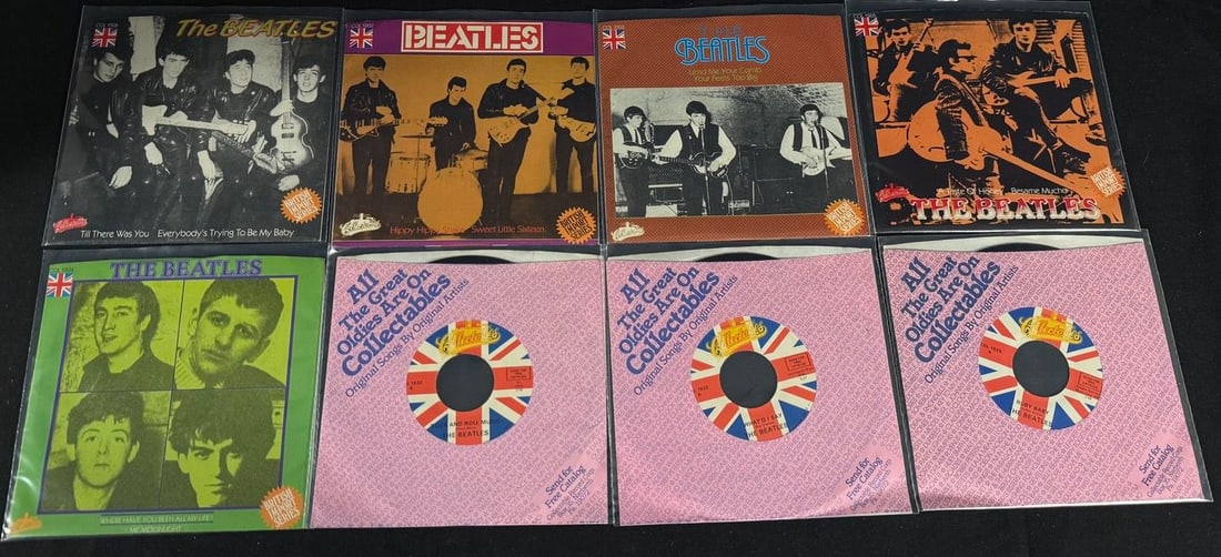 The Beatles Collectables British Import Series & Colored Label 45 RPM Singles (8 Pieces) (1 of 2)