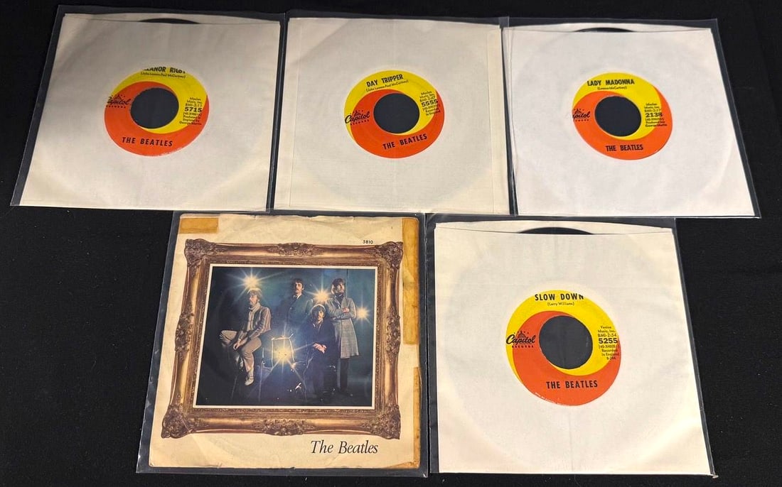 The Beatles Capitol Orange Label 45 RPM Singles (5 Pieces) (1 of 2)