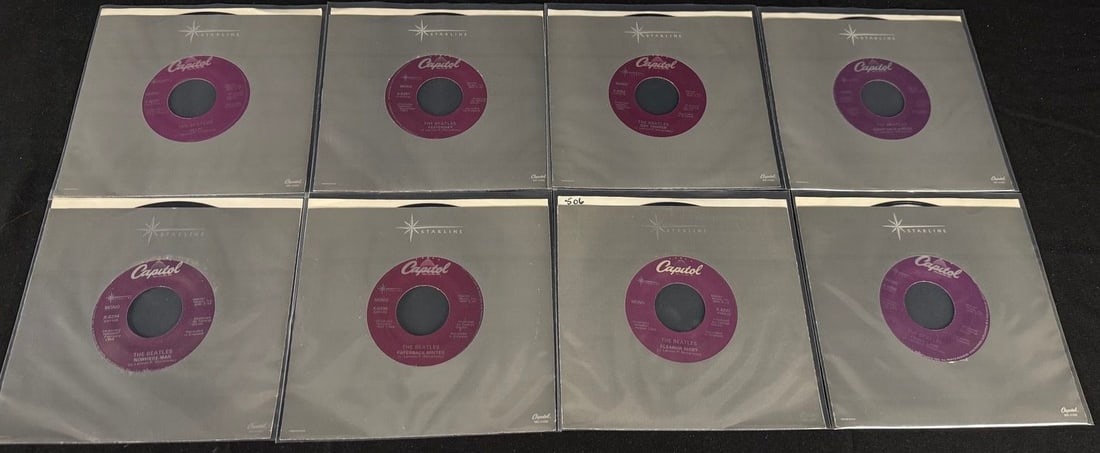 The Beatles Capitol Purple Label 45 RPM Singles (8 Records) (1 of 2)