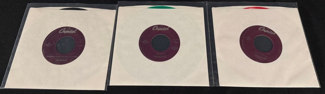 The Beatles - Capitol Purple Label 45 RPM Singles Collection (3) - "Birthday," "The Ballad of John (1 of 2)