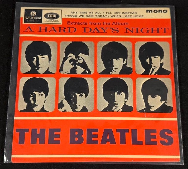 The Beatles - Extracts from the Album A Hard Day's Night UK Parlophone Mono EP: Original UK Parlophone mono EP complete with original picture sleeve.
