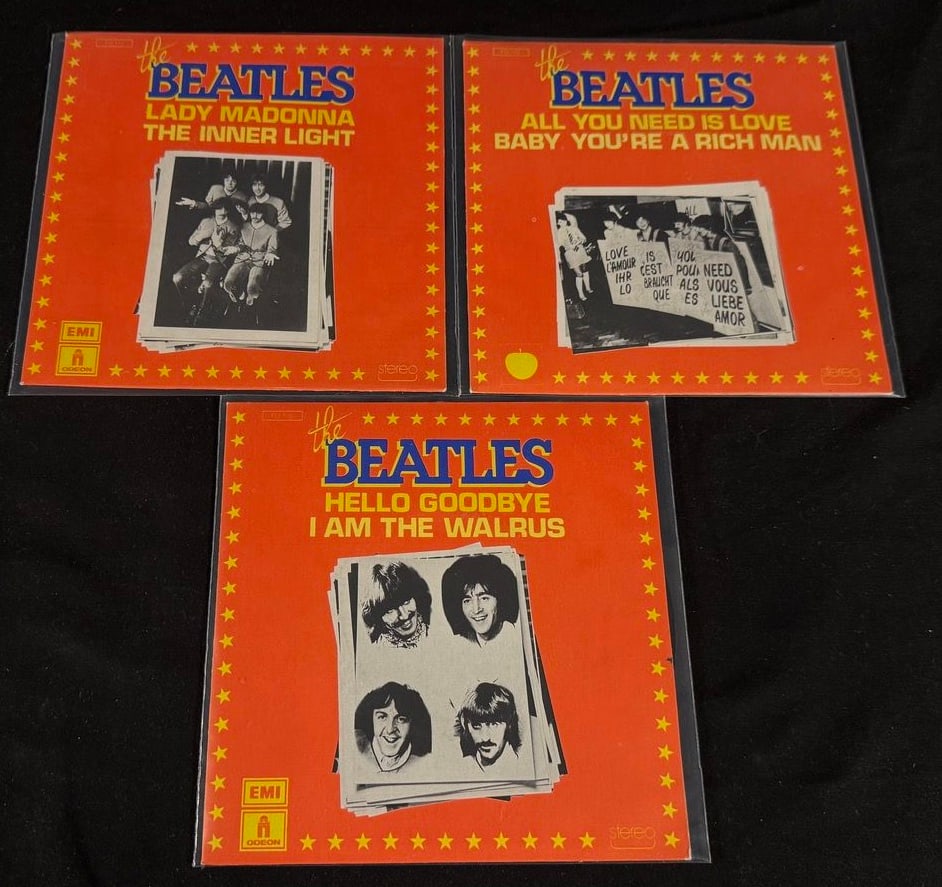 French "Oldies But Goldies" Beatles Singles Collection (3 Records) (1 of 2)