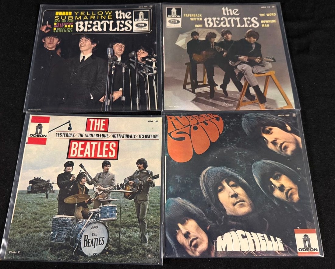 French Pathe Marconi Beatles EP Collection (4 EPs) (1 of 2)