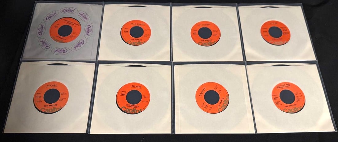 Lot of 8 Beatles 45s 70s pressings (1 of 2)