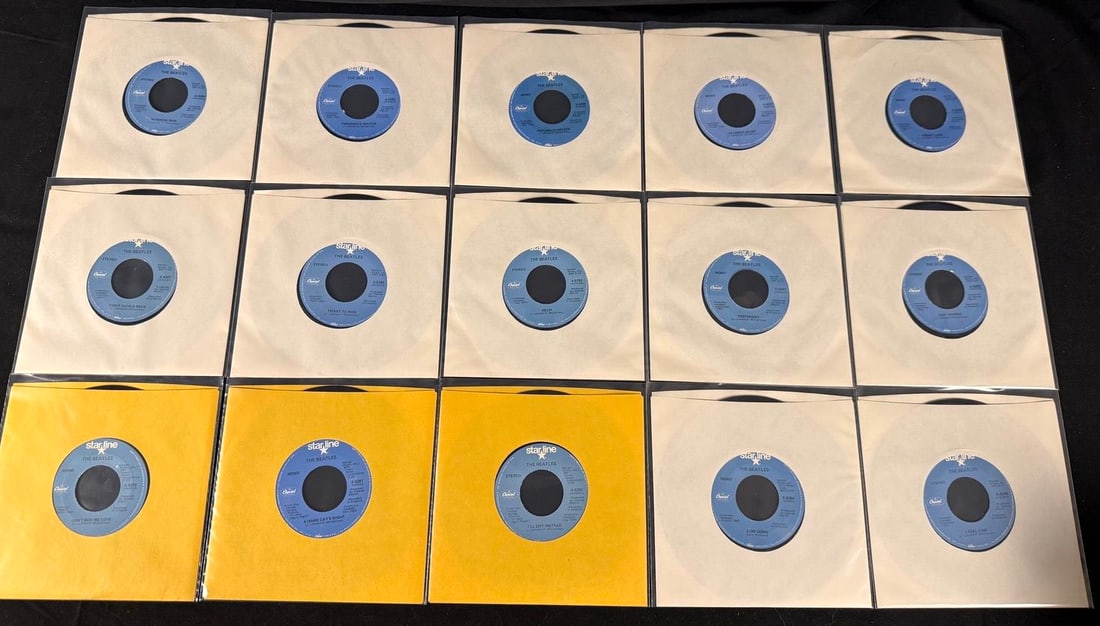 Lot of 15 Beatles Starline 45s 1981 pressings: All very clean