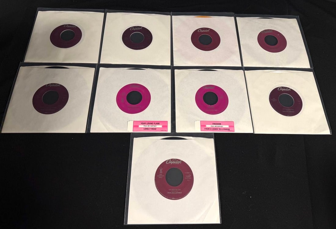 Lot of 9 Paul McCartney and Wings Jukebox 45s (1 of 2)