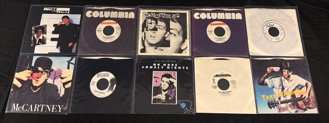 Lot of 10 Paul McCartney and Wings promo 45s (1 of 2)