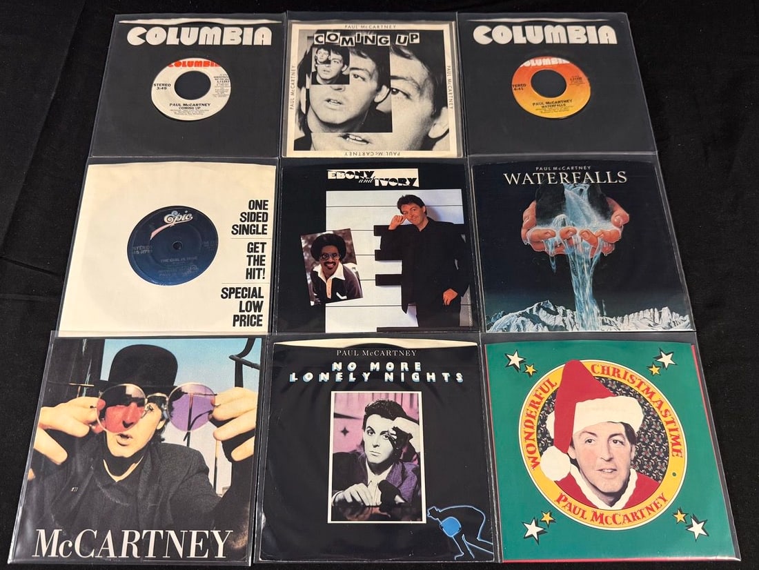 Lot of 9 Paul McCartney 45s: All clean some with sleeves as shown