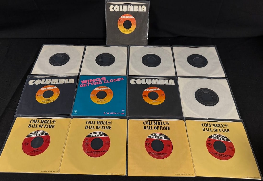 Lot of 12 Wings 45s Paul McCartney: All clean as shown