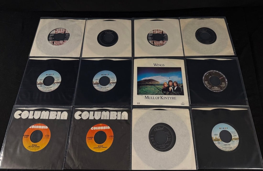 Lot of 12 Wings 45s Paul McCartney: All clean as shown