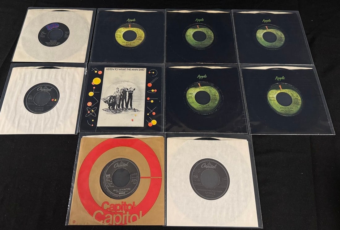 Lot of 10 Wings 45s Paul McCartney: All clean as shown