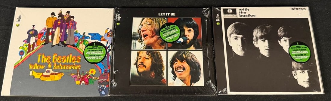 Beatles 2009 Remastered CD Trio (Yellow Submarine, Let It Be & With The Beatles) (1 of 2)