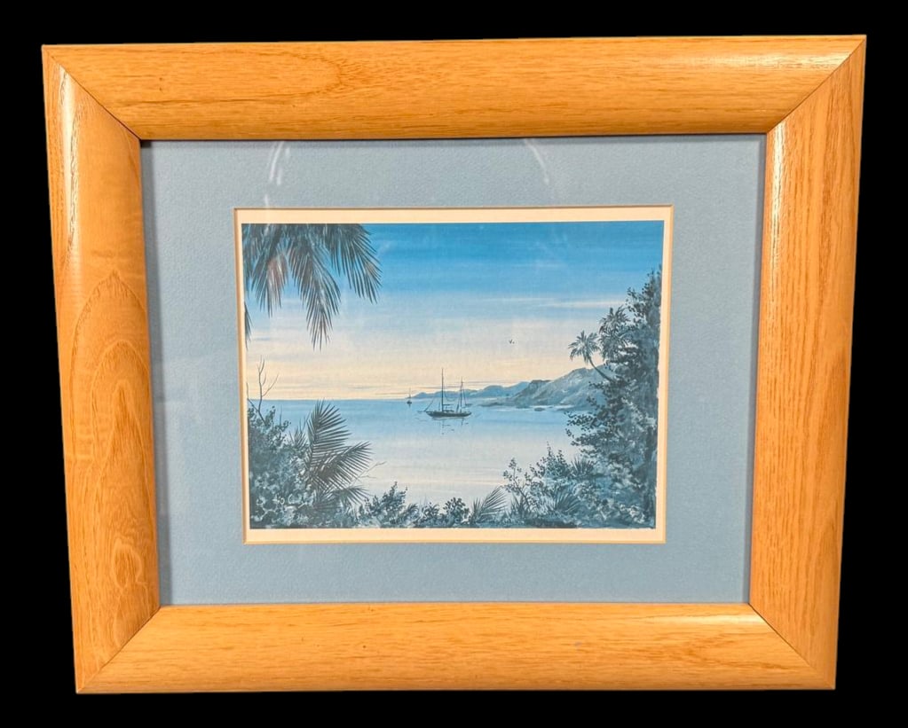 Theo Carey Signed Tropical Harbor Print (1 of 2)