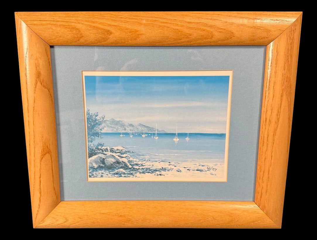 Theo Carey Signed Coastal Sailboat Print (1 of 3)