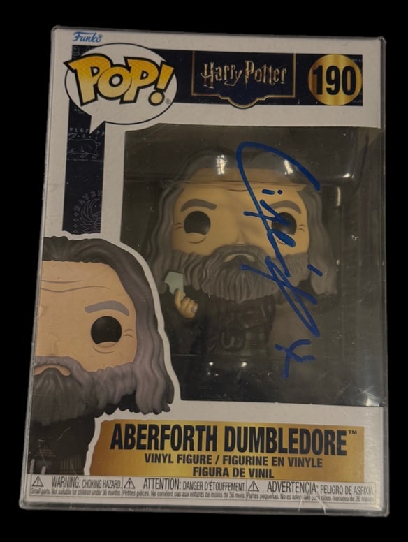 Aberforth Dumbledore Signed Funko Pop: Ciaren Hinds signed Aberforth Dumbledore Harry Potter Funko Pop #190 with COA