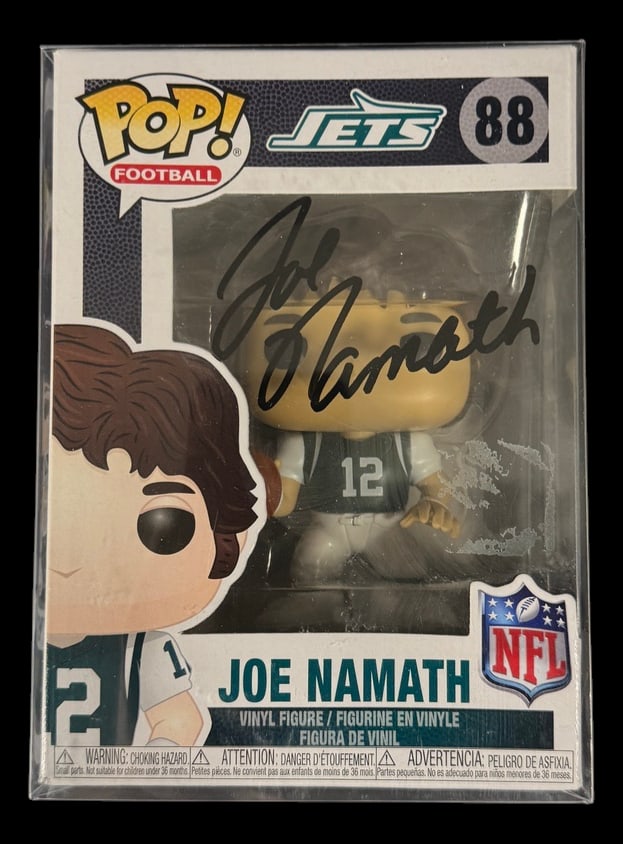 Joe Namath Signed Funko Pop: Joe Namath New York Jets signed Funko Pop Football #88 with COA