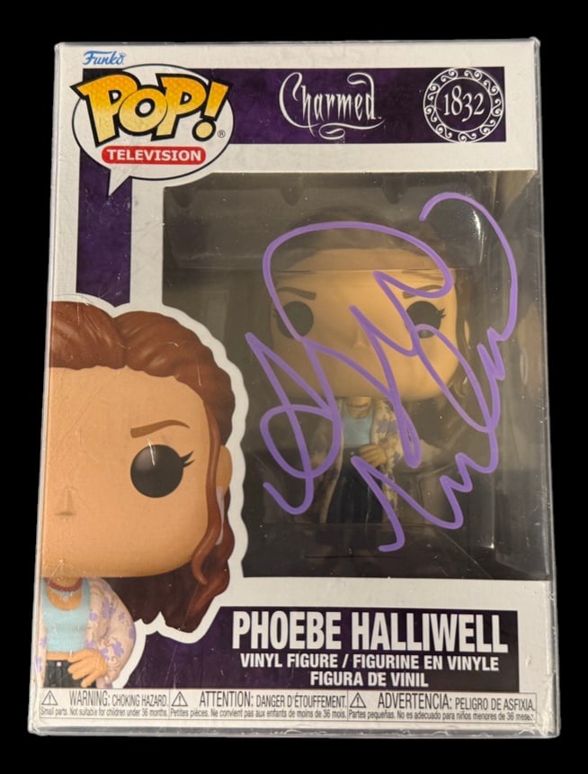Phoebe Halliwell Signed Funko Pop: Alyssa Milano signed Phoebe Halliwell Funko Pop Charmed #1832 with COA