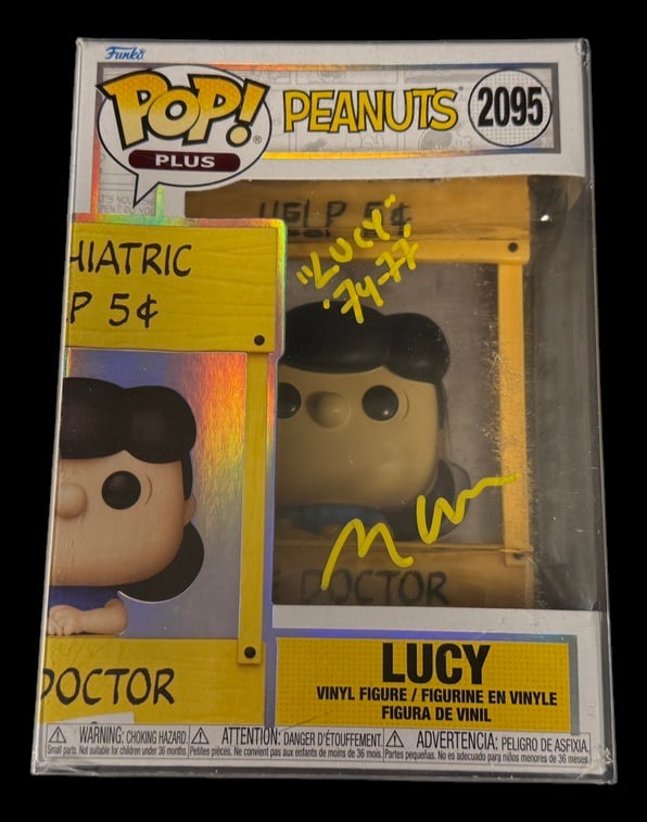 Lucy Signed Funko Pop: Melanie Kohn signed Lucy Peanuts Funko Pop #2095 with COA