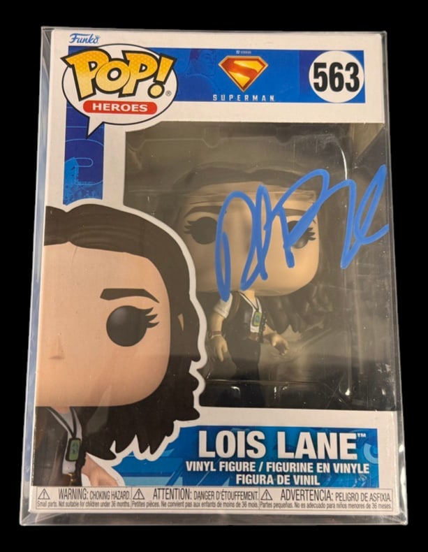 Lois Lane Signed Funko Pop: Rachel Brosnahan signed Lois Lane Superman Funko Pop #563 with COA
