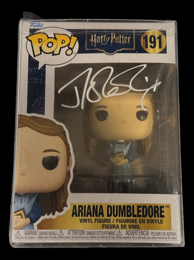 Arianna Dumbledore Signed Funko Pop: J.K. Rowling signed Ariana Dumbledore #191 Harry Potter Funko Pop with COA