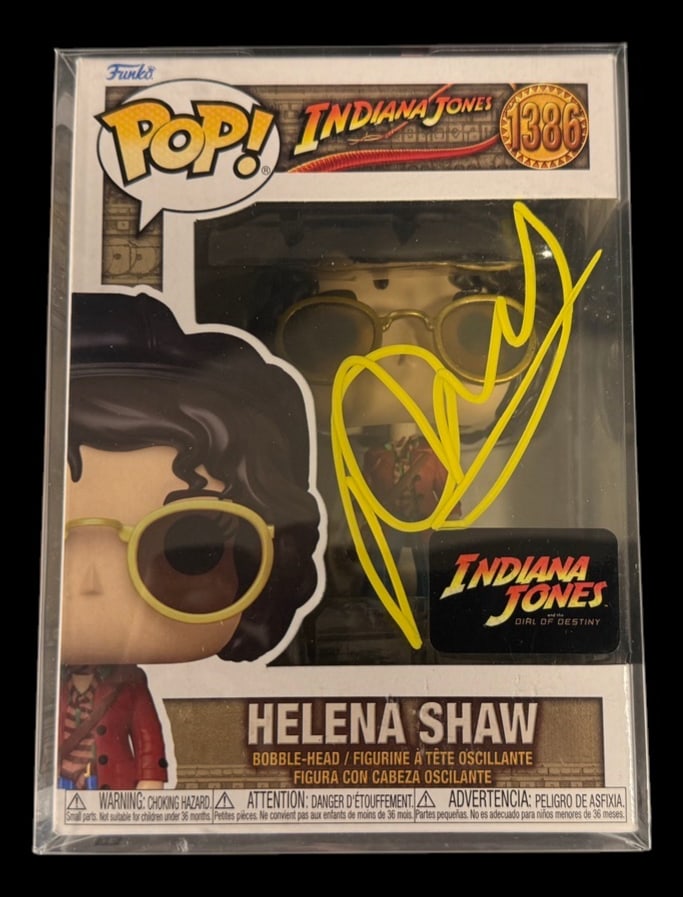 Helena Shaw Signed Funko Pop: Phoebe Waller-Bridge signed Helena Shaw #1386 Indiana Jones Funko Pop with COA