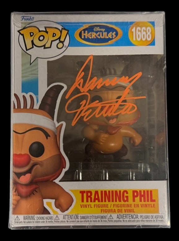 Training Phil Signed Funko Pop: Danny Devito signed Training Phil Hercules Funko Pop #1668 with COA