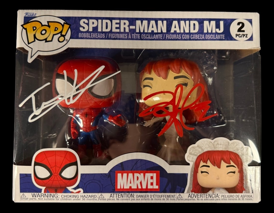 Spider-Man and MJ Signed Funko Pop (1 of 1)