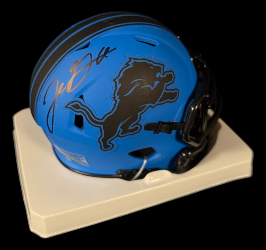 Jared Goff Signed Mini Helmet (1 of 1)