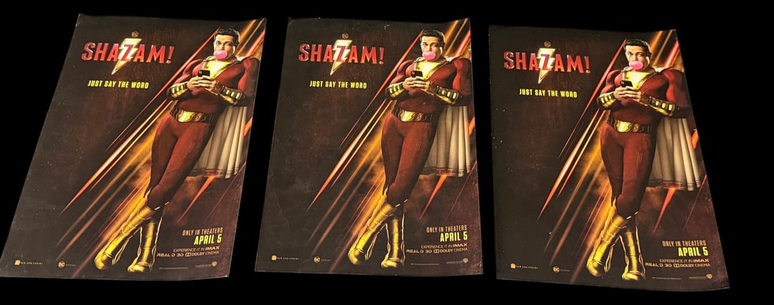 Shazam! Theater Promotional Mini Posters (3) (1 of 1)