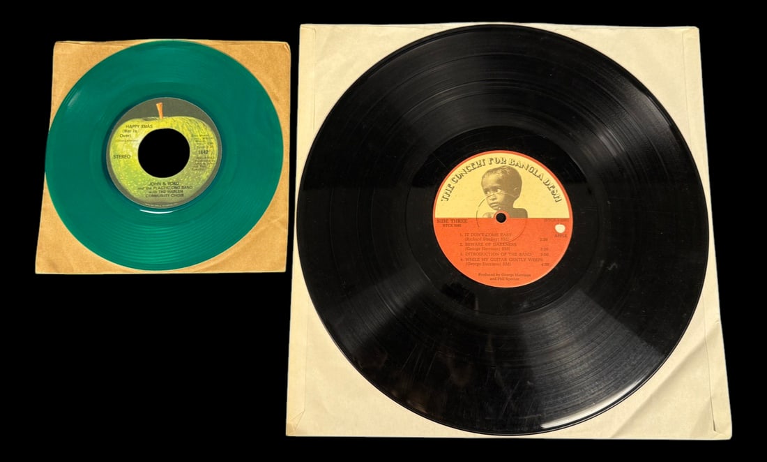 John Lennon/Yoko Ono Green Vinyl Single + Concert (1 of 2)