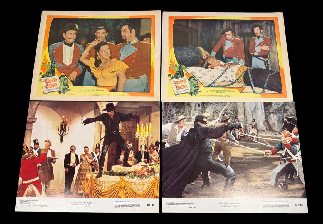 Zorro & Bandits of Corsica Lobby Card Collection (1 of 1)