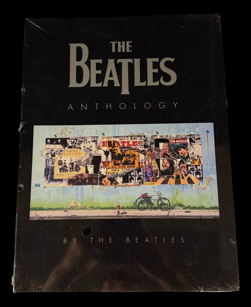 The Beatles Anthology Promotional Display: Original The Beatles Anthology promotional display/sign featuring the famous Anthology artwork. Suitable for framing or display.