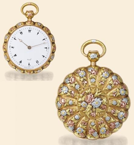 Varicolored Gold Flowers"" Breguet à Paris, Swiss
