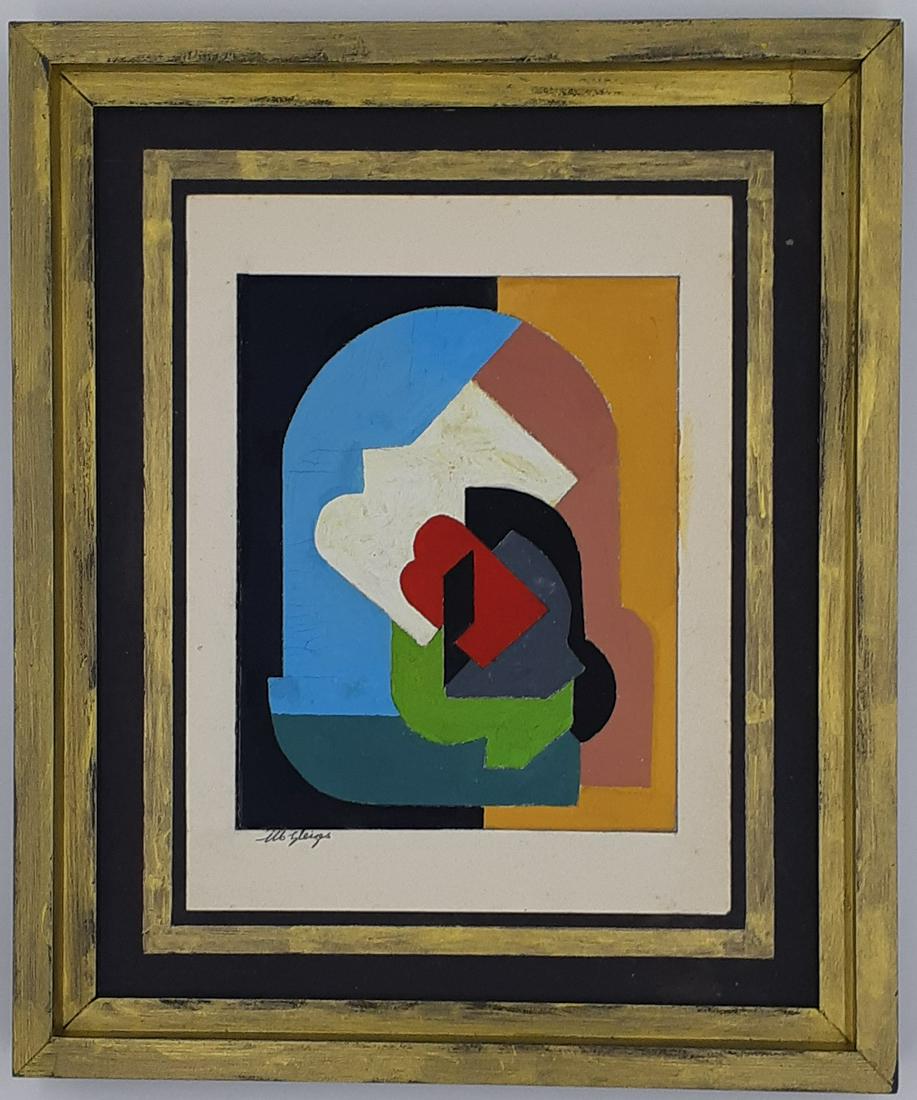 Albert Gleizes - Composition - Signed: Albert Gleizes (French 1881 - 1953) (Attributed) Tempera on paper. Paper on board Hand signed by the artist. Framed Size with frame 39 cm x 32.5 cm (15.35 x 12.6 inches) Condition: Good. See pictures 