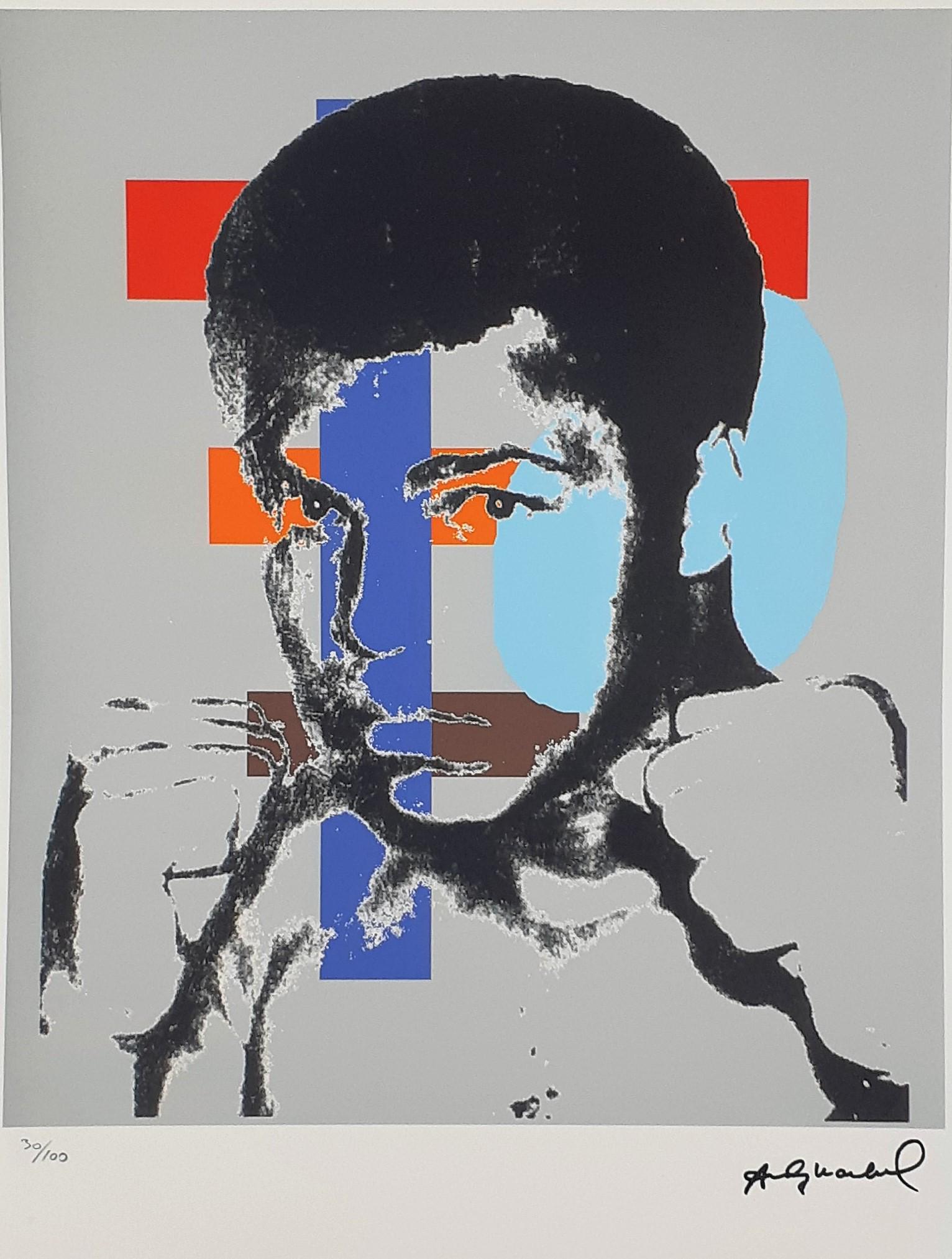 Andy Warhol - Muhammad Ali - Arches: Andy Warhol (American 1928 - 1987) Offset lithograph in 36 colors on Arches paper Stamps by: George Isral Editor, Leo Castelli, Art Gallery New York and Tree of life. Signed on the plate. Limited edit