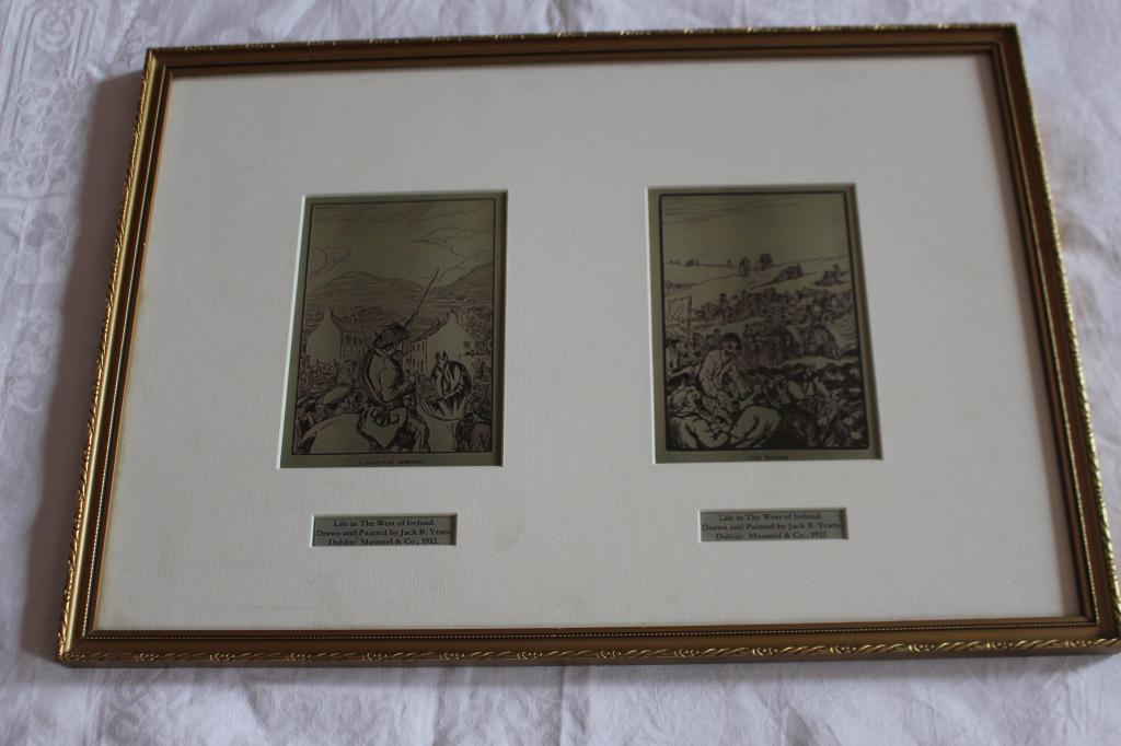 Jack Butler Yeats R..A. (1871-1957) Dyptich "A: Jack Butler Yeats R..A. (1871-1957) Dyptich "A Political Meeting" and "TheWinner" Each 15x11cm / Frame 35x49cm