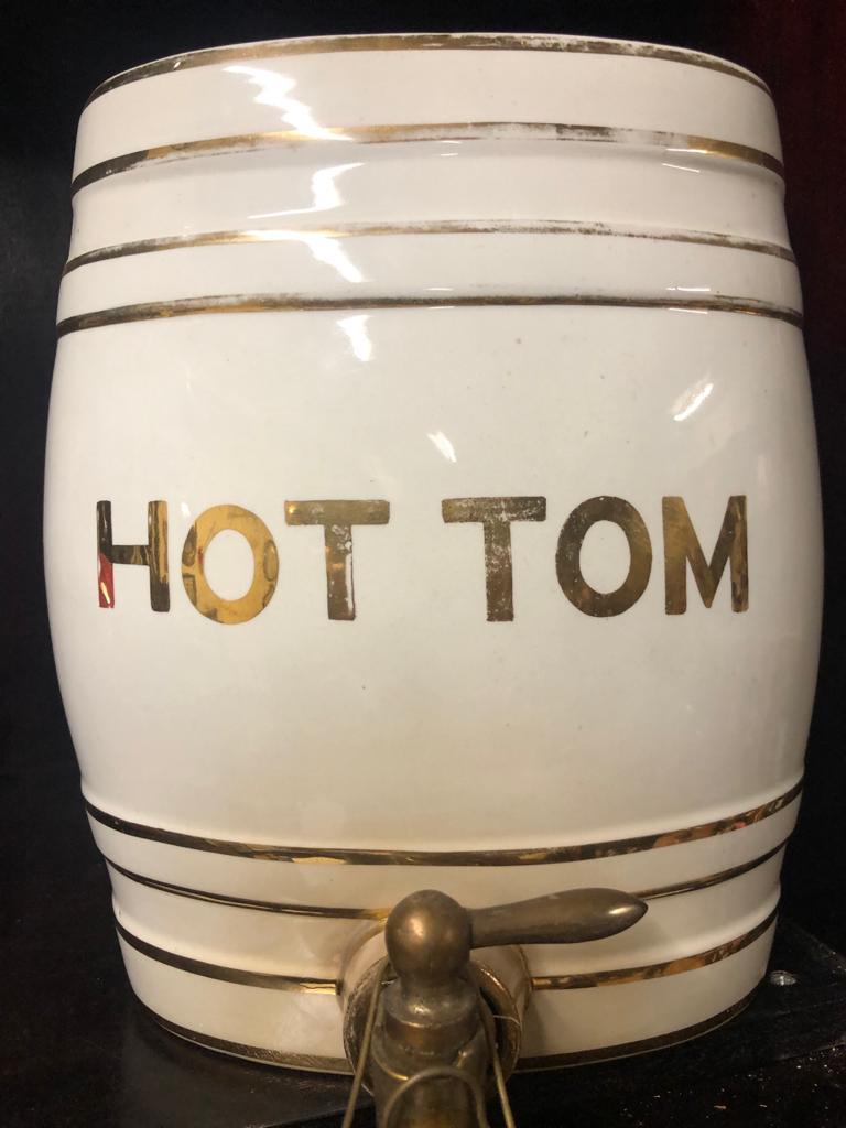 Ceramic Whiskey Barrell mid 19th Century with Optic (1 of 5)