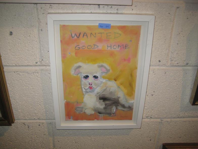 David Johnson "Wanted Good Home" OIL (43cm x 53cm): David Johnson "Wanted Good Home" OIL (43cm x 53cm)