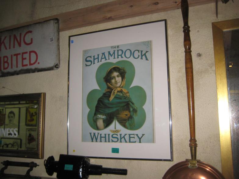 The Shamrock Whiskey Framed Advertising Print (66cm x (1 of 1)