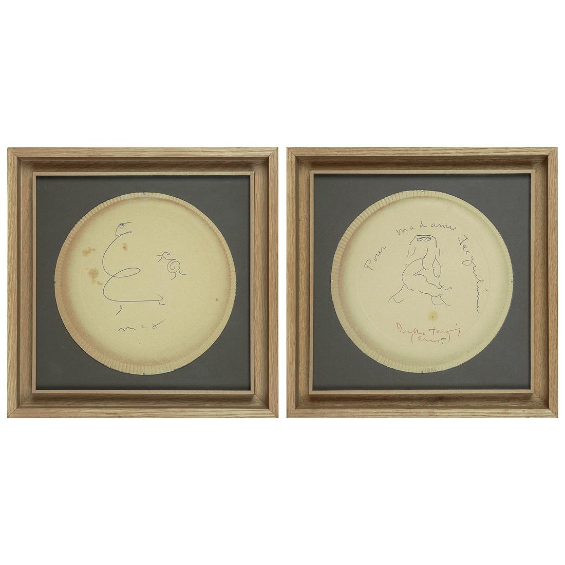 MAX ERNST (1891-1976) SUITE DE DEUX ASSIETTES DÉ (1 of 3)