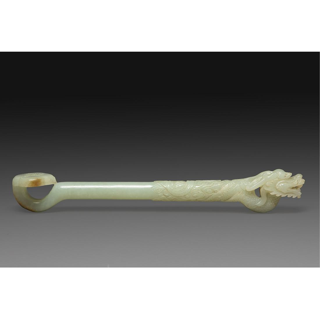 SCEPTRE RUYI DE MARIAGE en jade néphrite blanc (1 of 1)