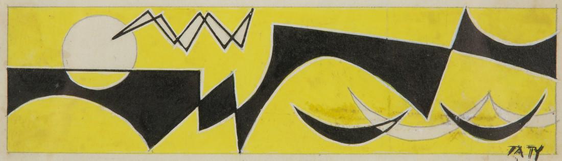 TA TY (1920-2004) COMPOSITION AU COUCHER DE SOLEIL (1 of 1)