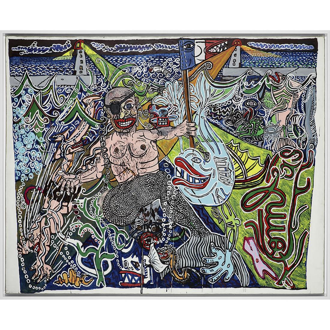 ROBERT COMBAS (né en 1957) Armando l’: ROBERT COMBAS (né en 1957) Armando l’homme-sirène, 1986 Acrylique sur toile marouflée sur toile Signée en bas à droite Acrylic on canvas laid on canvas; signed lower rig