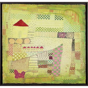 HUGUETTE CALAND (1931-2019) Aley 2, 2010 Technique: HUGUETTE CALAND (1931-2019) Aley 2, 2010 Technique mixte sur toile Signée, titrée et datée au dos Mixed media on canvas; signed, titled and dated on the reverse 72 x 76 cm - 28 3/8 x 29