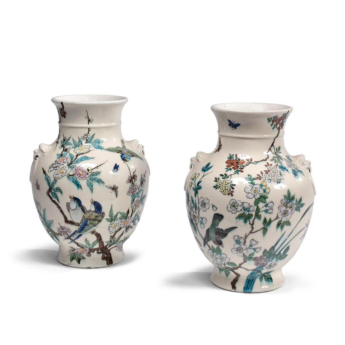 THÉODORE DECK (1823-1891), PAIRE DE VASES, XIXE: THÉODORE DECK (1823-1891)