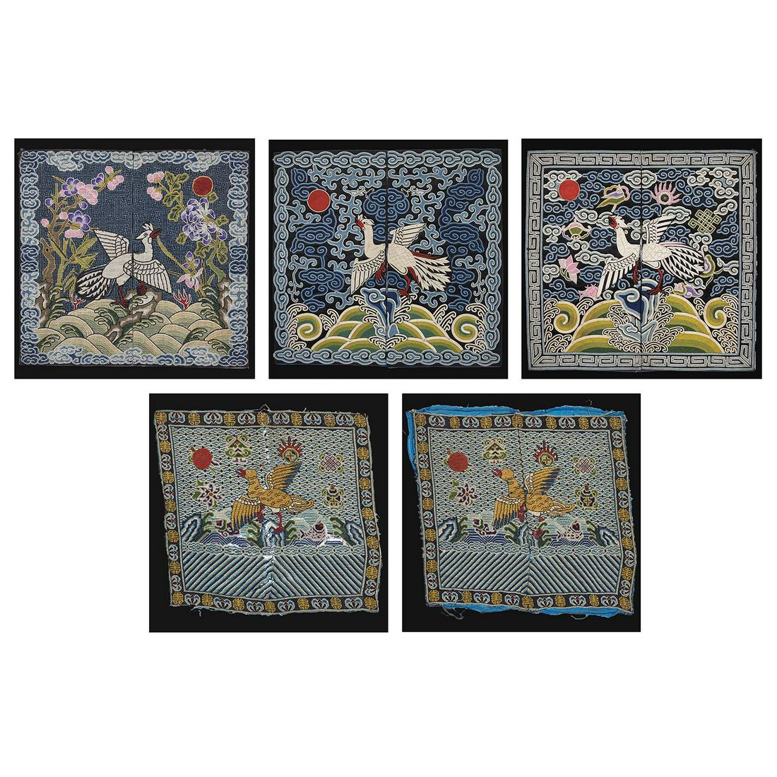 SUITE DE CINQ INSIGNES DE RANG DE FONCTIONNAIRES CIVILS BUZI (1 of 6)