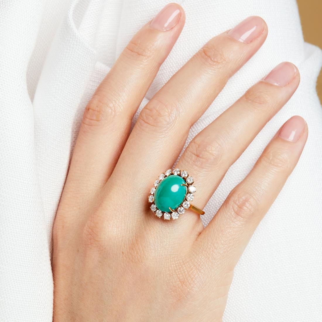 BAGUE CABOCHON TURQUOISE (1 of 1)